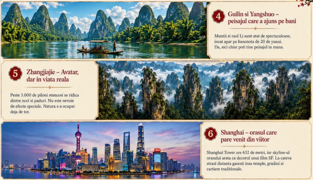 Destinatii China: Guilin si Yangshuo, Zhangjiajie, Shanghai