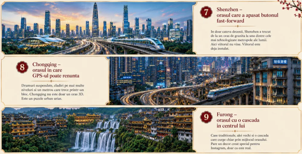 Destinatii China: Shenzhen, Chongqing, Furong