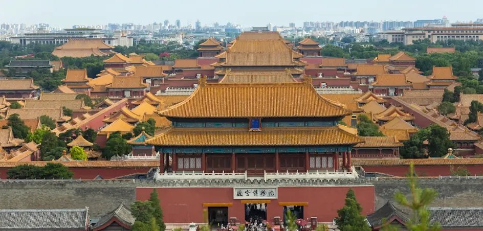 Orasul Interzis din Beijing, vazut din parcul Jingshan